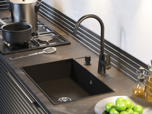 Смеситель для кухни Paulmark HOLSTEIN Ho212065-401 на мойку черный - фото 3